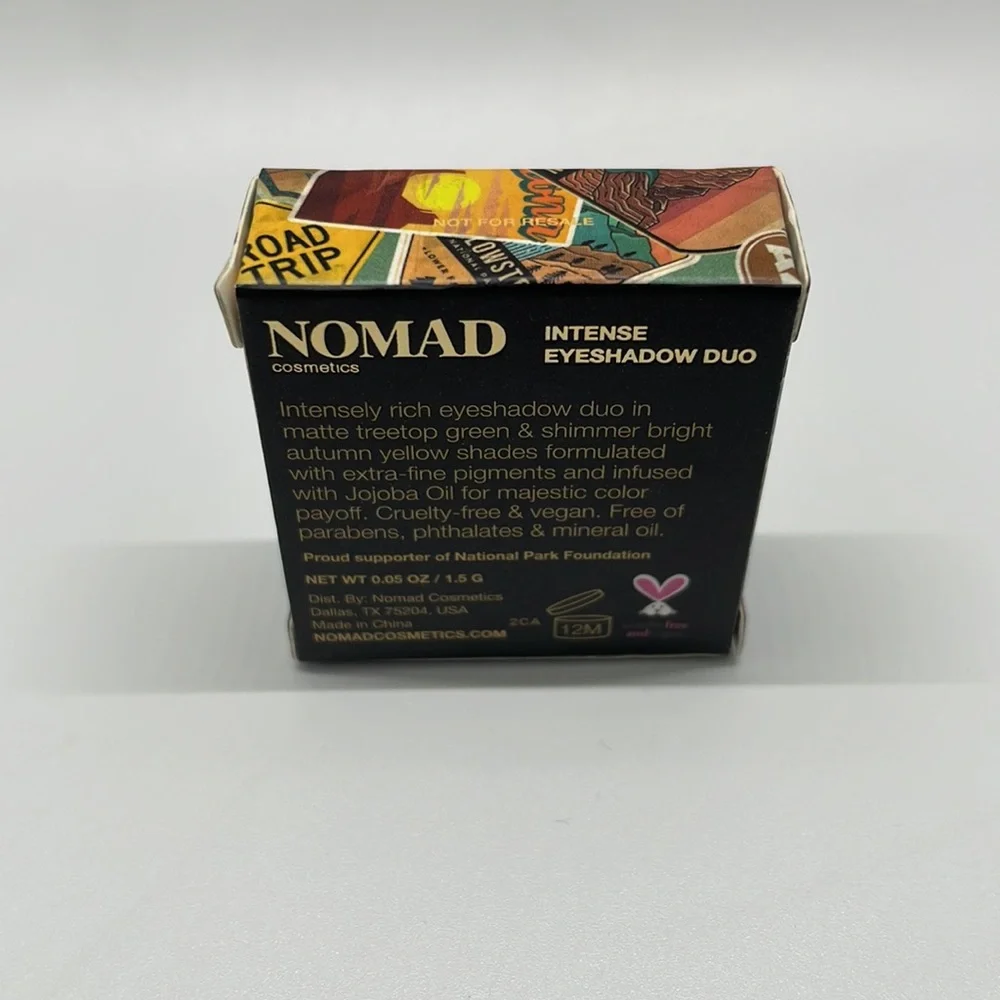 NOMAD COSMETICS American Parks Eyeshadow Duo Blue Ridge Parkway Cuyahoga Valley